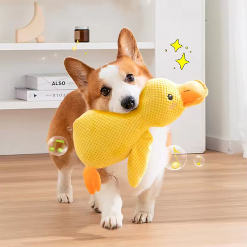 Schattig hondenspeelgoed Stomping Duck Bijtbestendig Tandenslijpen Reinigen Grote hond Interactief entertainment Puppy Verveling Knuffel