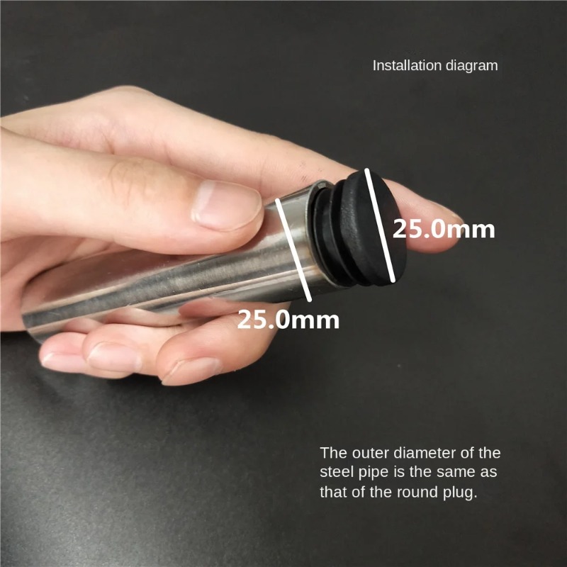 검정색 PE 플라스틱 원형 파이프 플러그 의자 미끄럼 방지 피트 패드 씰링 플러그 커버 12mm 14mm 16mm 19mm 20mm 22mm 25mm 28mm 30mm-60mm