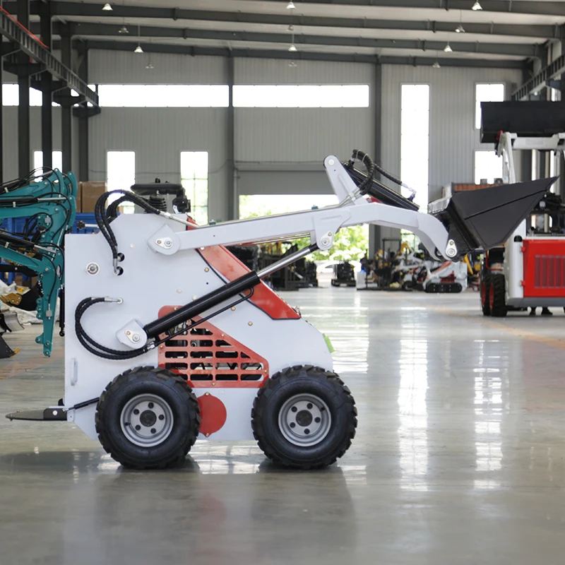 Europe Hot Sale Stand-On Small Skid Steer Loader High Quality Loading Transporter Household Crawler Mini Skid Loader Customized