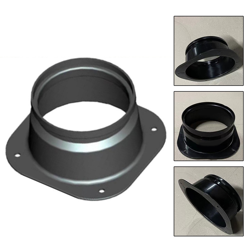 ตัวเชื่อมต่อหน้าแปลนอะแดปเตอร์ท่อระบายอากาศอินเทอร์เฟซหน้าแปลนสี่เหลี่ยมเป็นกลมสําหรับการเชื่อมต่อท่อระบายอากาศข้อต่อท่อไอเสีย