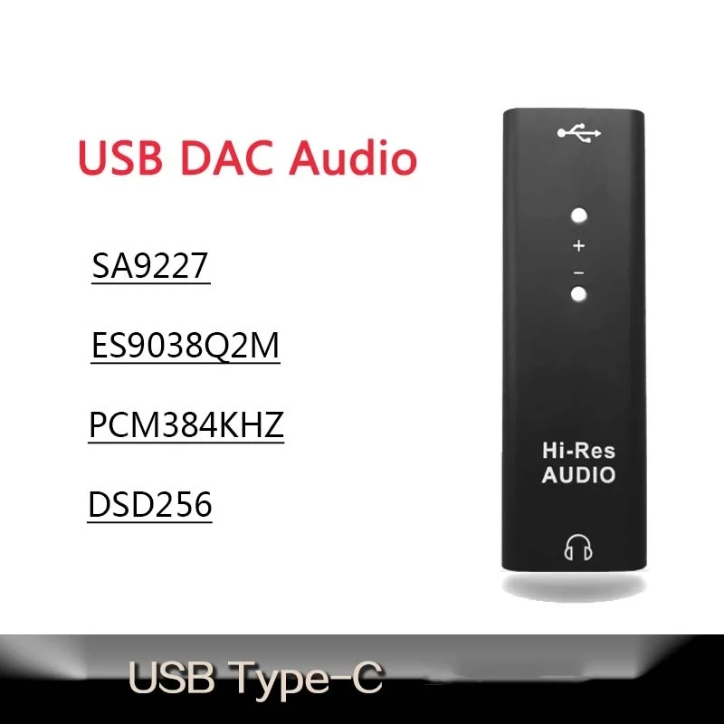 ES9038Q2M усилитель для наушников аудио USB DAC декодер type-c Портативный Hi-Fi компьютер DSD252