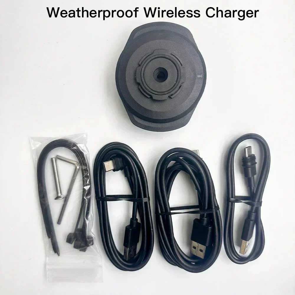 Soporte de montaje de horquilla para manillar de motocicleta, amortiguador de vibración para teléfono, adaptadores universales MAG, cargador inalámbrico, freno de espejo