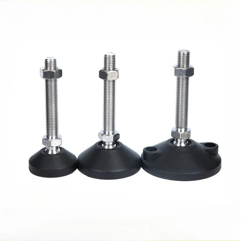 4pcs ปรับเครื่องกลึงขาประเภทเกลียวปรับ Leveling ฟุตฐานหมุน Articulating Leveling ขาเฟอร์นิเจอร์ Glide Pad