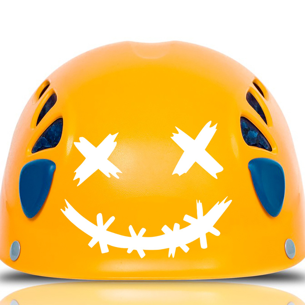 Wasserdichte reflektierende Aufkleber für Motorradhelm, Dämon lächelndes Gesichtsaufkleber, Karosseriedekoration, Autoaufkleber, Laser