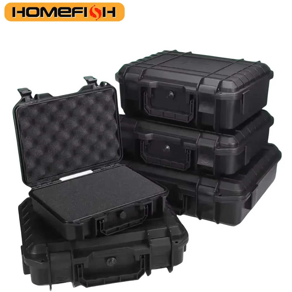 1pc Waterproof Hard Carry Case Bag Tool Case With pre-cut Sponge Storage Box Safety Protector Organizer Hardware Toolbox