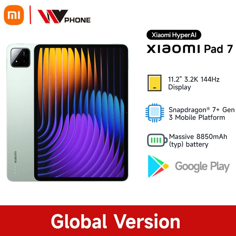 Global Versie Xiaomi Pad 7 11.2 "3.2K 144Hz Display Snapdragon 7 Gen3 8850mAh 13MP + 8MP camera Xiaomi Pad7 Xiaomi Tablet