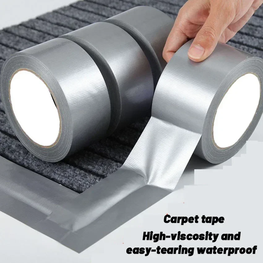 Nastro industriale spesso 10 m (grigio argento) - su un solo lato, impermeabile/antivento, resistente all'usura per riparazioni e attività in bundle