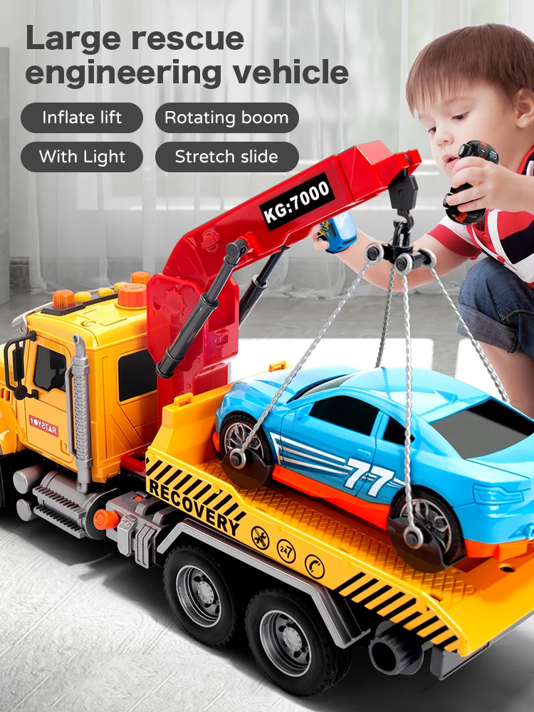 男の子の車のおもちゃエンジニアリングトラクター車両モデル子供サウンドとライト車 3 年教育玩具キッズギフト用