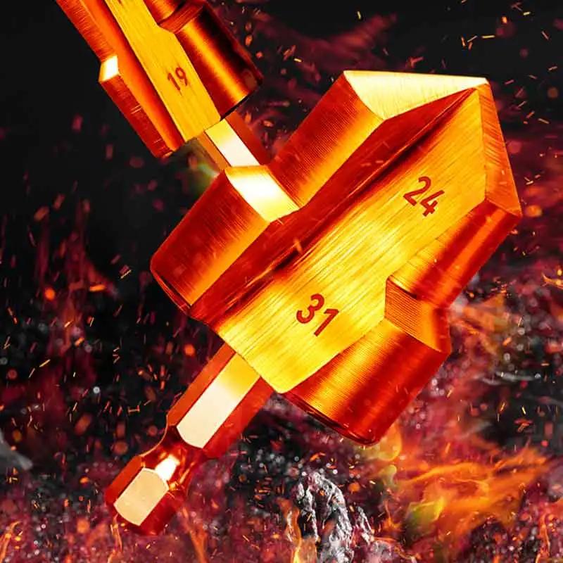 New 1/3pcs PPR Lifting Drill Bit 20/25/32mm Titanium Step Drill Bit Hex Shank Hole Opener Core Drill Bits for Water Pipe Reaming