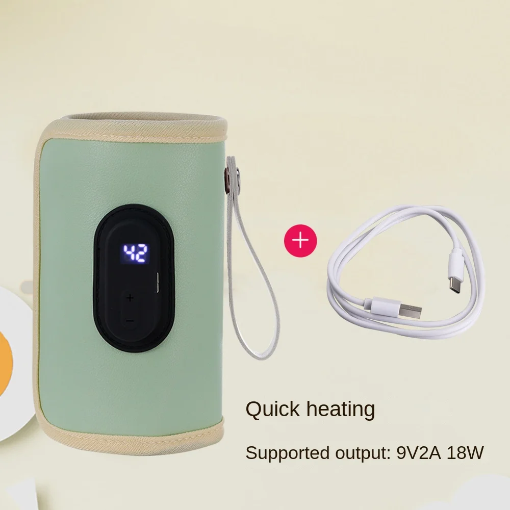 TINSOL Nowy Przenośny Podgrzewacz do Mleka dla Niemowląt, Podgrzewacz do Butelek, Termostatyczny Podgrzewacz do Mleka, USB Cyfrowy Wyświetlacz Pokrowiec Podgrzewający