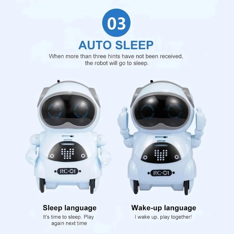 Emo Robot Mascota Inteligente Talking Interactive Voice Recognition Record Singing Dancing Telling Story Mini Robot Kids Toys