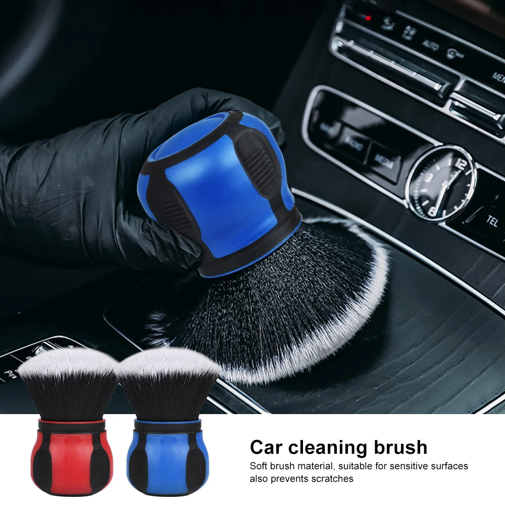 Cepillos detallados de coches con cubiertas de estante de almacenamiento, cerdas suaves, limpiador de polvo Interior de coche, herramienta de limpieza detallada, 1P