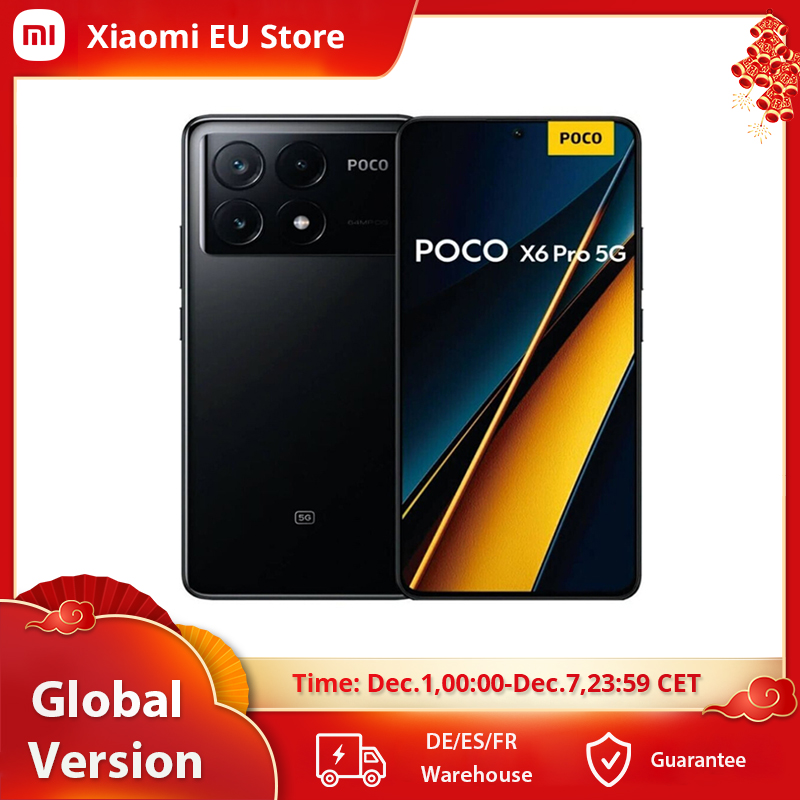 POCO-Smartphone X6 Pro Global Version 5G NDavid, Dimrespondable 8300-Ultra, 6.67 ", 1.5K Flow AMOLED DotDisplay, 64MP, 67W NDavid