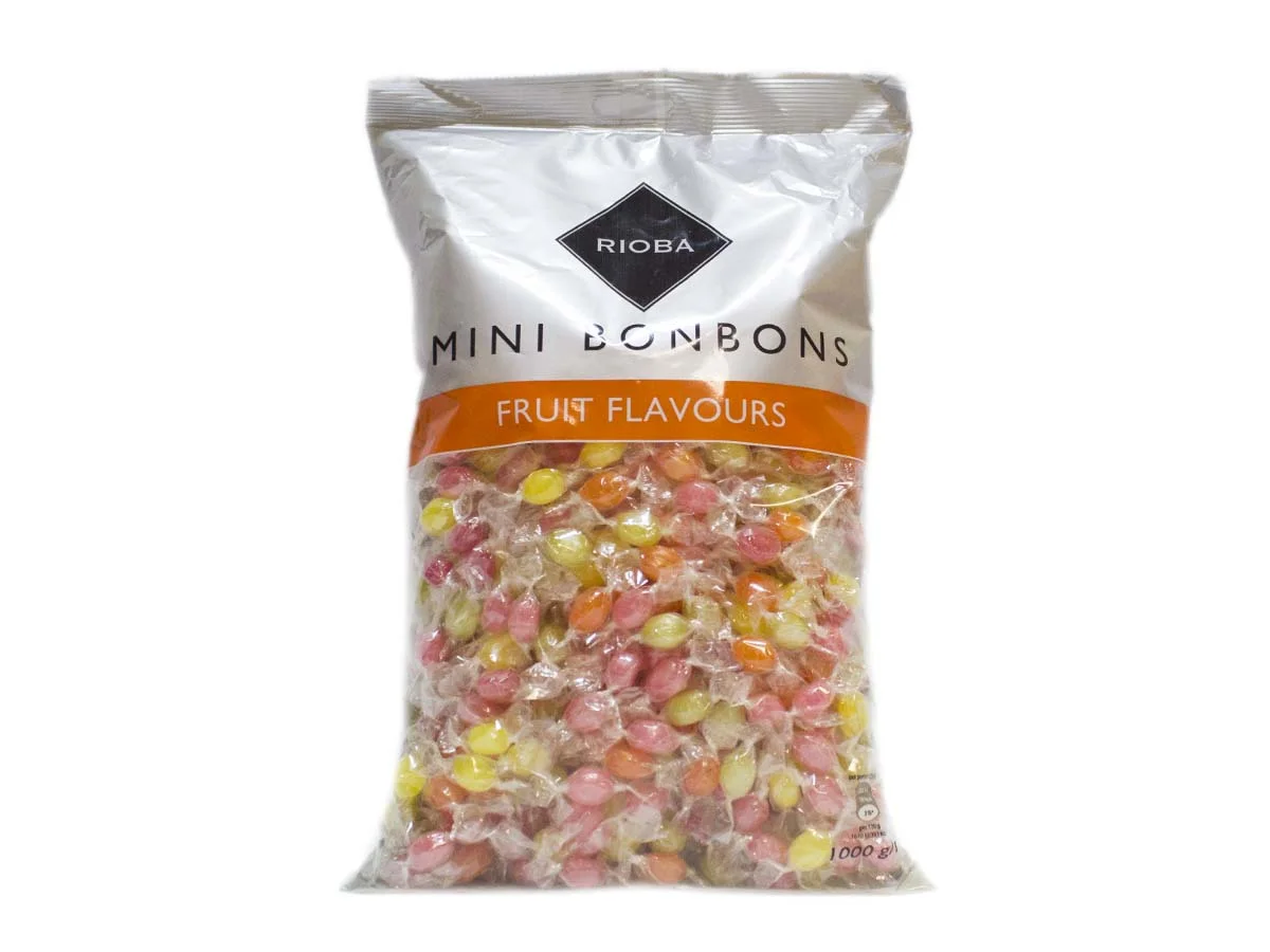 Fruchtbonbons Mini Hard Candies Fruchtgeschmack 1kg - Rioba