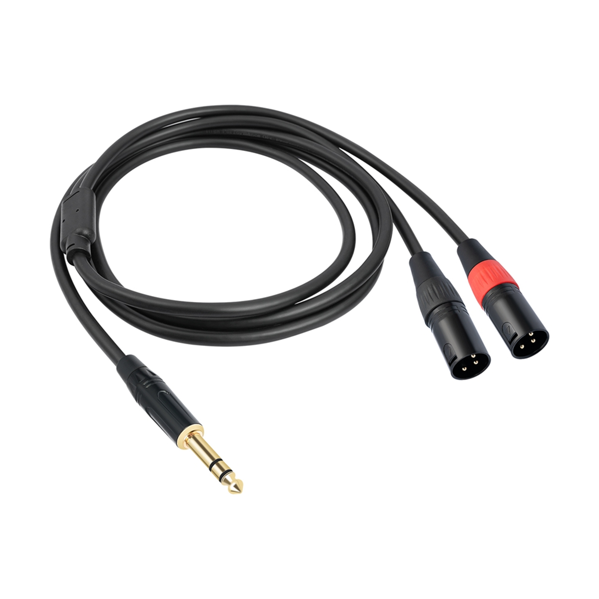 BABQ Jack 6,35 mm 1/4 TRS Estéreo a Doble XLR Macho Cable de Audio Cable de Extensión Y Cable de Audio Divisor 100 cm