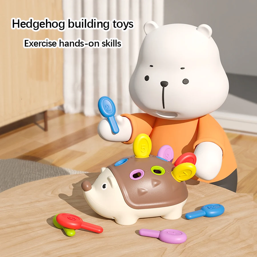 Montessori ouriço brinquedos bebê concentração treinamento educação brinquedos motor fino sensorial brinquedo educativo para crianças presentes de aniversário