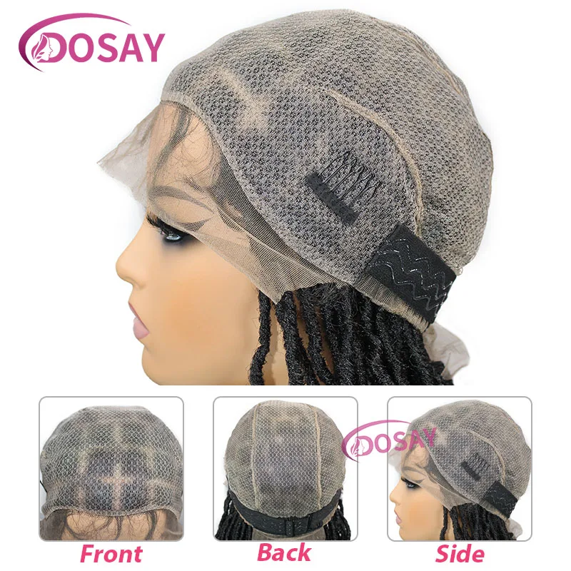 Perucas sintéticas frente de renda completa para mulheres, super longas, perucas senegalesas trançadas, peruca de renda trançada com tranças, 40"