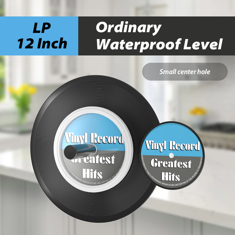 Abrazadera limpiadora de discos de vinilo LP, Protector de etiquetas de discos de vinilo, herramienta de limpieza impermeable con mango para EPs LP de 7-12 pulgadas