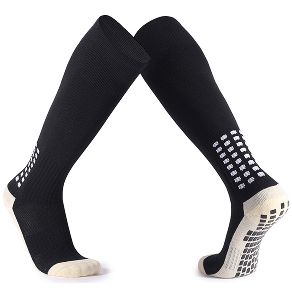 Antislip voetbalkniekousen, antislip voetbal/basketbal/hockey sportgrip sokken 1/2 paar