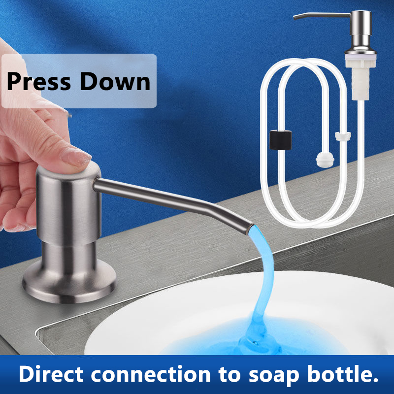 300ML Mờ Đen Bình Xà Bông Cho Bồn Rửa Chén Đổ Lại Từ Đầu Trên Đối Với Chất Lỏng Phòng Tắm Lưu Vực Xà Phòng bình Bơm