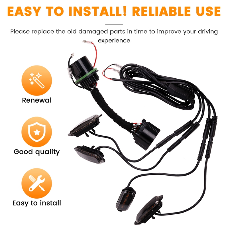 Y51A-For Great Wall WEY Tank 300 Medium Mesh Light LED Small Yellow Light Front Grille Decorative Light Modification