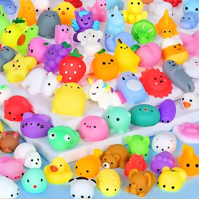 20 pezzi mini simpatico cartone animato animale giocattoli antistress per le ragazze dei ragazzi festa di compleanno favore piñata riempitivo carnevale forniture per feste per bambini