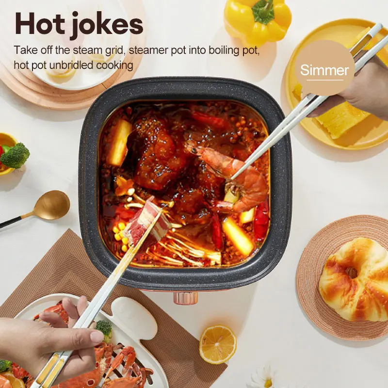 Multicooker 증기선 전기 증기 냄비 요리 김이 나는 홈 2 층 투명 음식 만두 가정용 팬 따뜻한 110V/220V