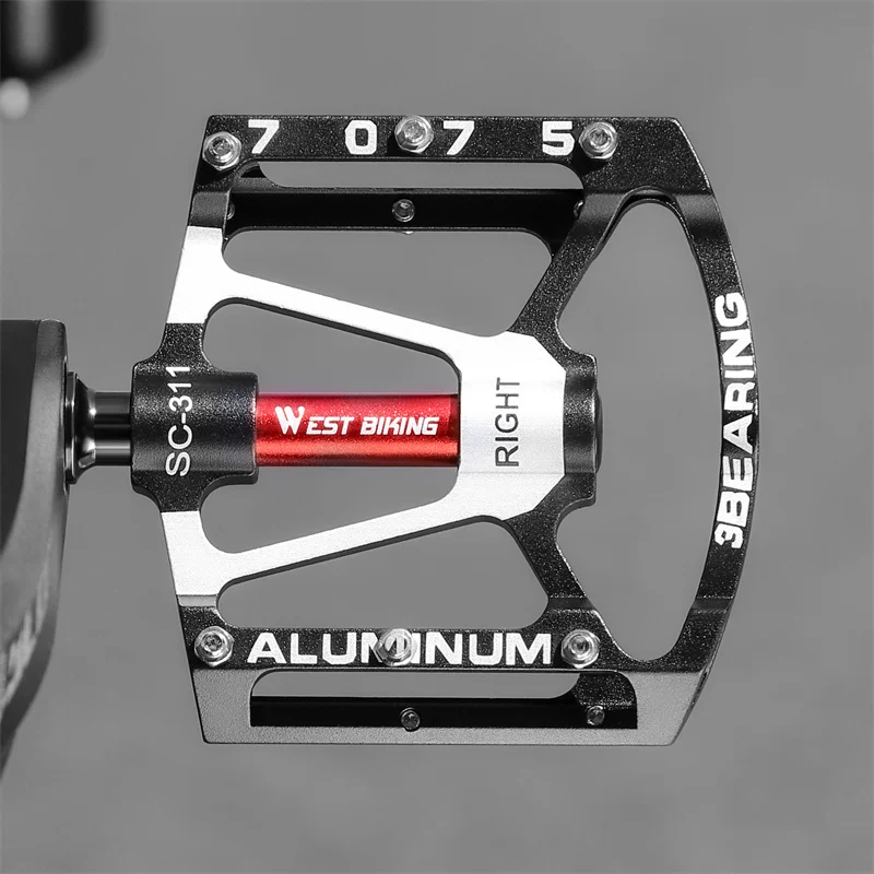 西バイク 3 ベアリング自転車ペダル CNC アルミ合金アンチスリップ MTB ロードバイクペダル拡大ペダル職業自転車アクセサリー