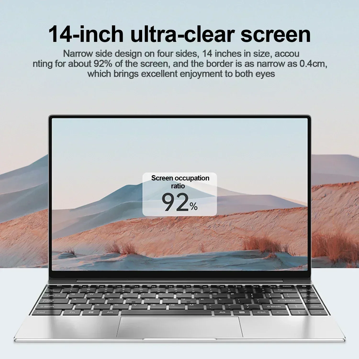 Laptop Ultra sottile da 14.1 "16GB RAM 2TB SSD Windows 11 Pro Intel N3700 Notebook Gamer 1920*1080 Display Office Study Computer PC