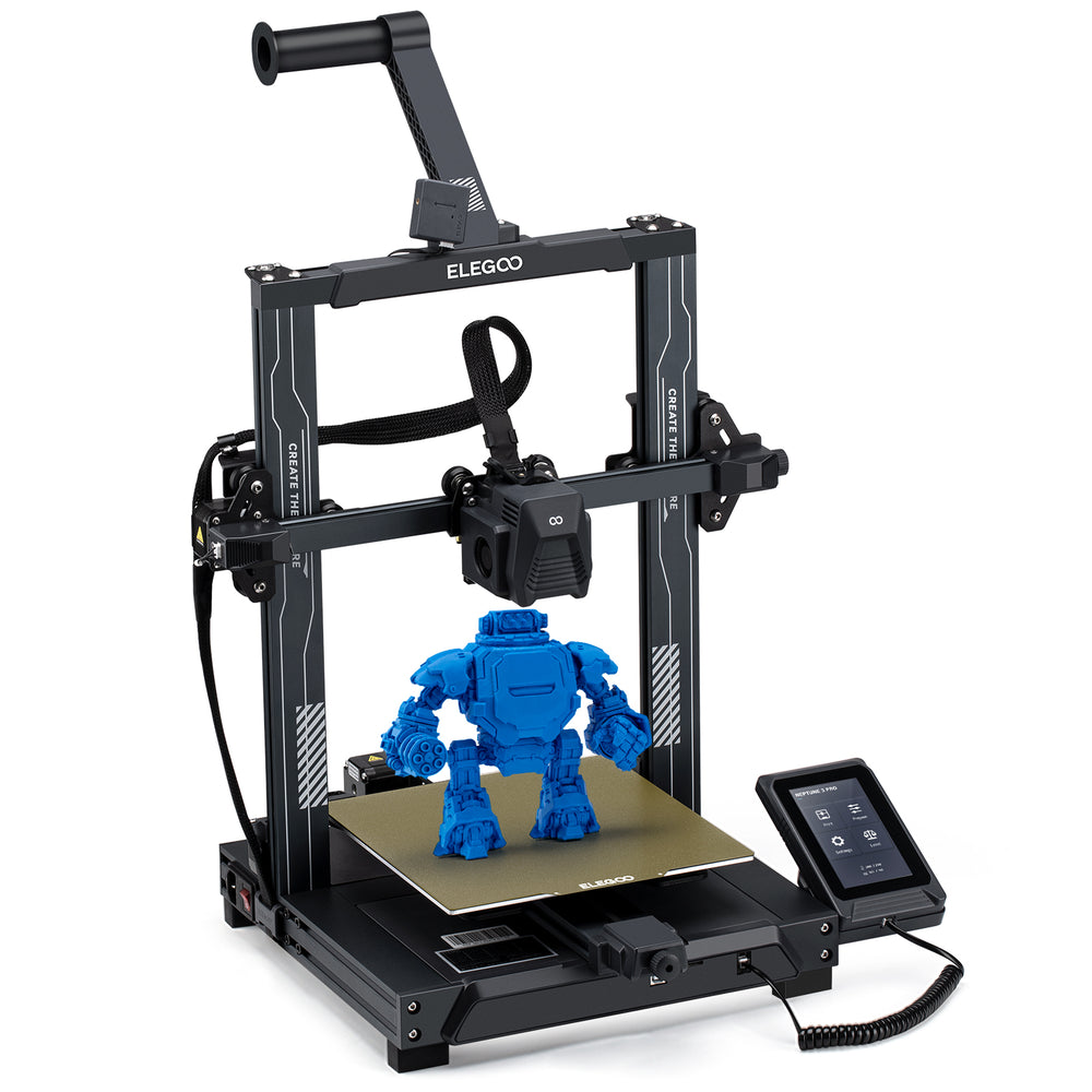 ELEGOO нептун 3 PRO FDM 3D принтер с автоматическим выравниванием, 4,3 дюймовый емкостный сенсорный экран HD, двухступенчатый металлический экструдер 225x225x280mm