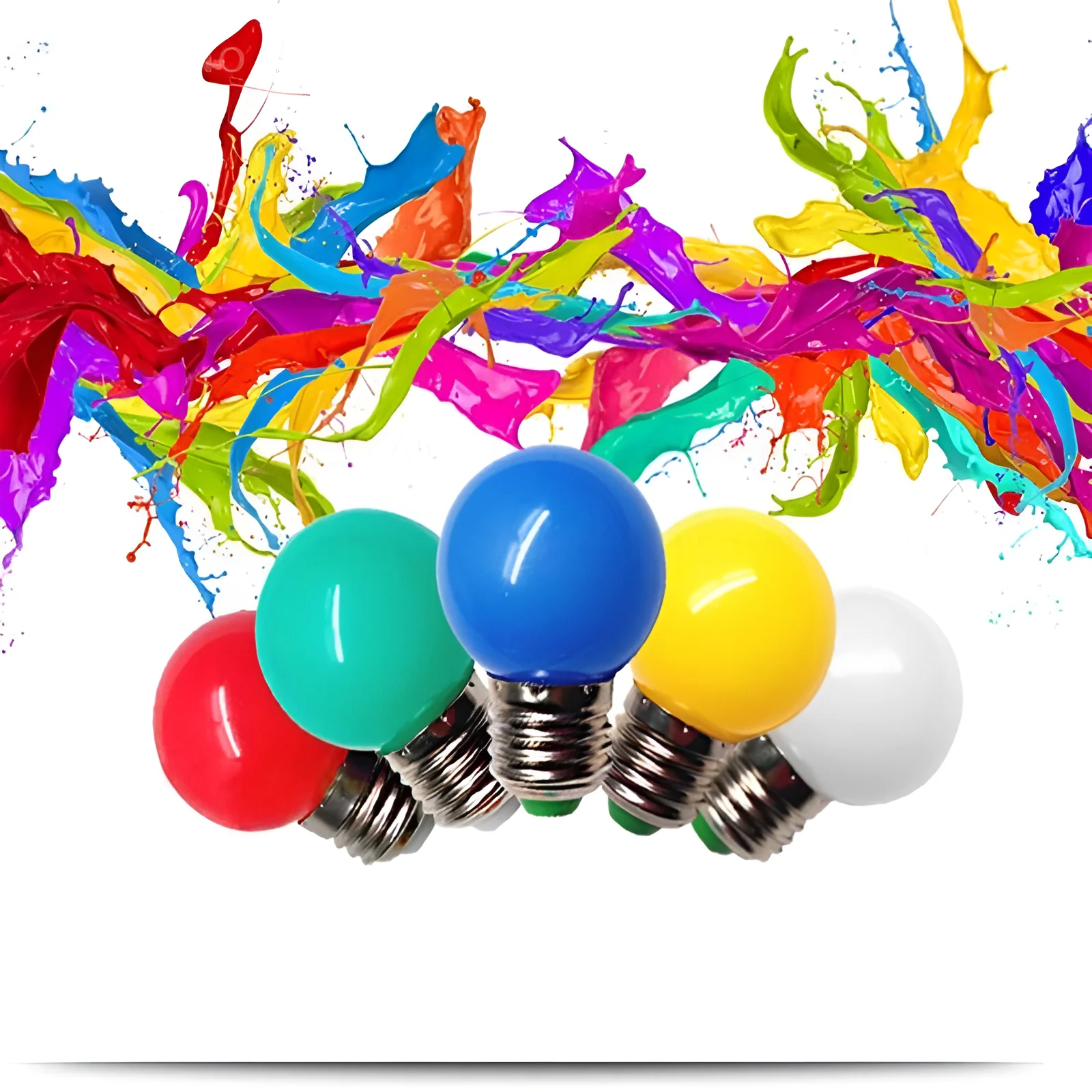 10PCS 20PCS 30PCS E27 B22 LED color bulb 8 colors available AC220V LED Christmas decoration bar energy-saving lamp