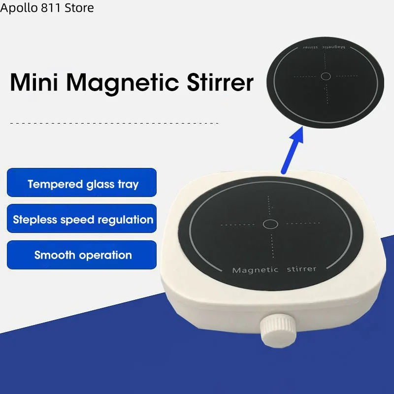 Agitatore magnetico da cucina Miscelazione di liquidi Mini agitatore da laboratorio Bastone di miscelazione portatile Scheda di miscelazione 1L 4000 giri/min per laboratori
