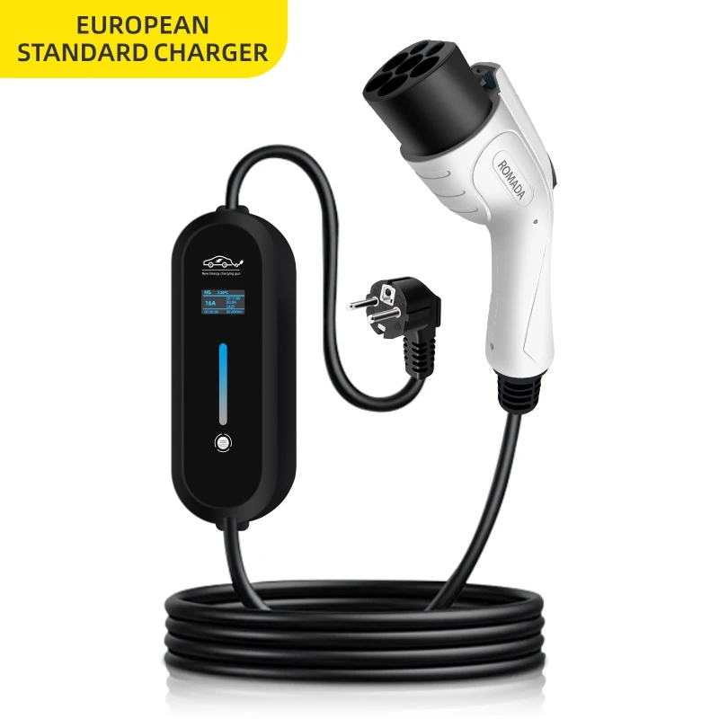 電気自動車充電ガンホルダー,家庭用のポータブルオンボード充電器,evヨーロッパ,iec62196,16a,32a,7kw,新エネルギー