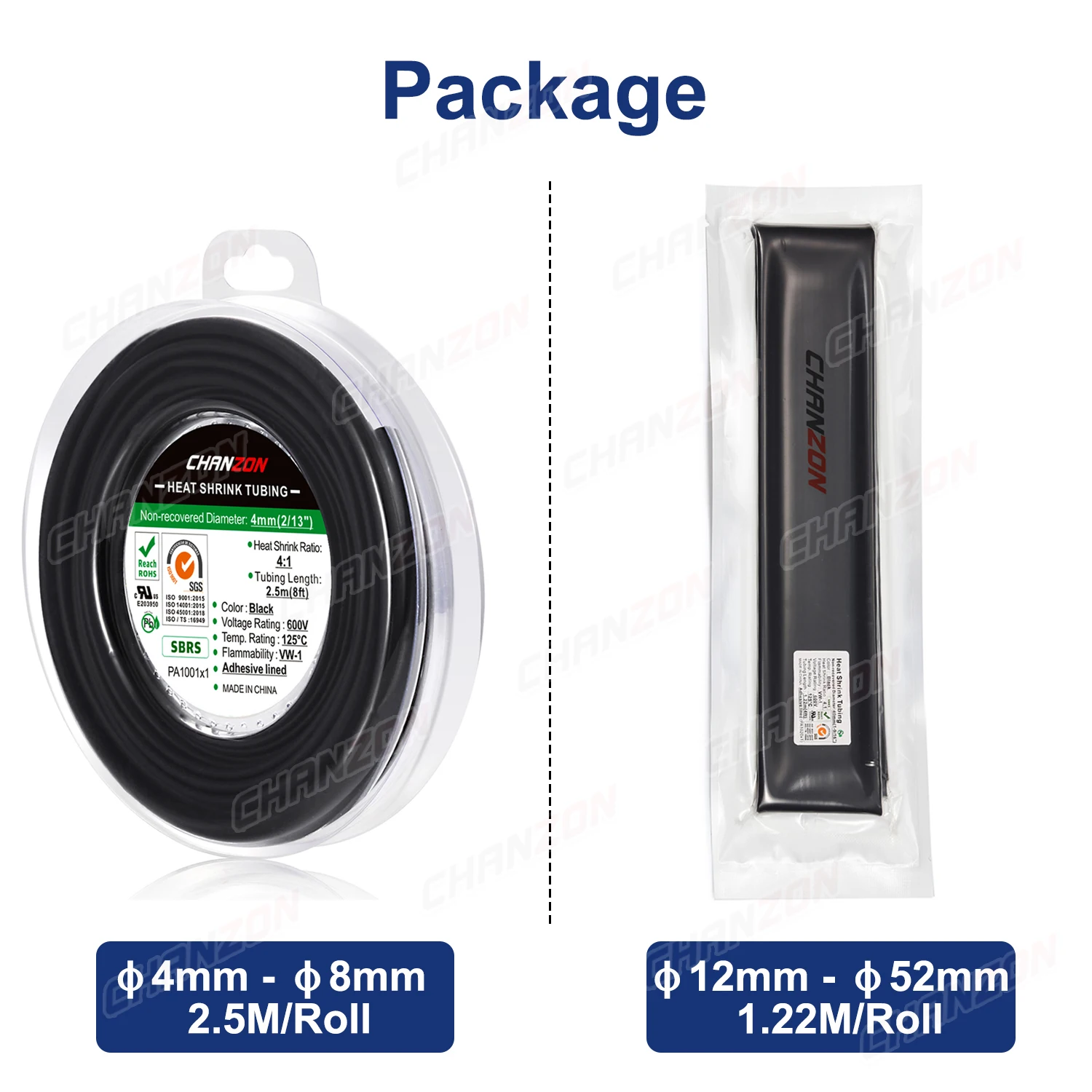 1.22m 2.5m 4:1 4 - 52mm tubo termo retrátil com cola adesivo de parede dupla forrado fio à prova dwaterproof água grau marinho aquecido envoltório retrátil