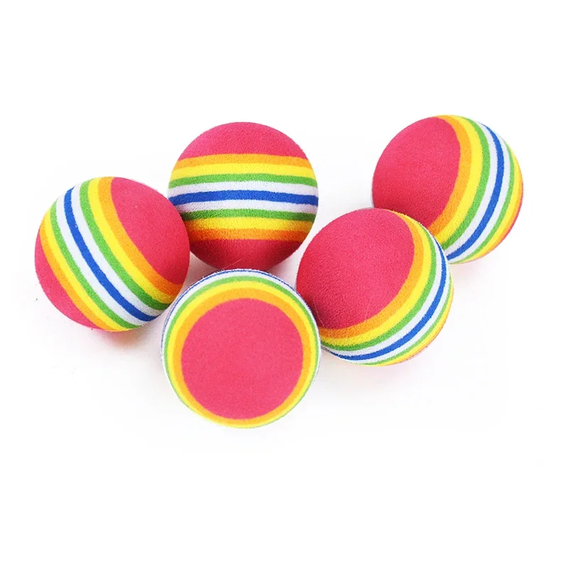 10PCS Rainbow Cat ของเล่น Interactive แมวสุนัขเล่น Chewing Rattle Scratch Ball การฝึกอบรมลูกสัตว์เลี้ยงของเล่นอุปกรณ์
