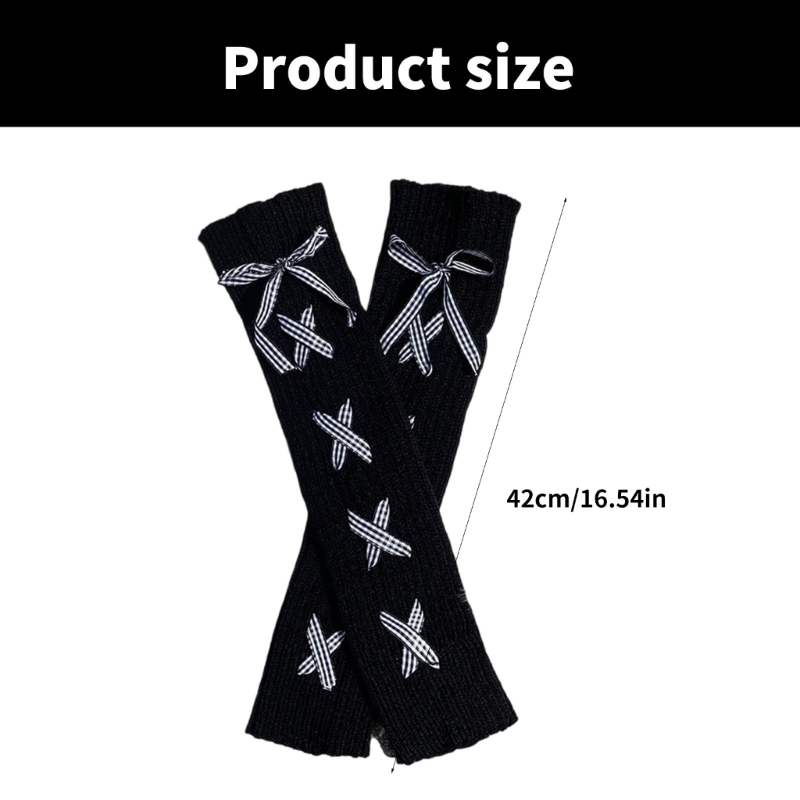 Вязаные гетры женские балетные длинные гетры с лентой для девочек балетные чулки теплые перчатки