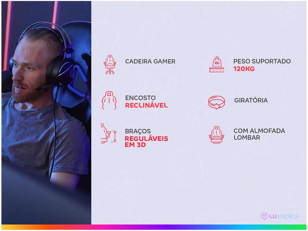 Cadeira Gamer XT Racer Reclinável Giratória Preta Platinum W Series