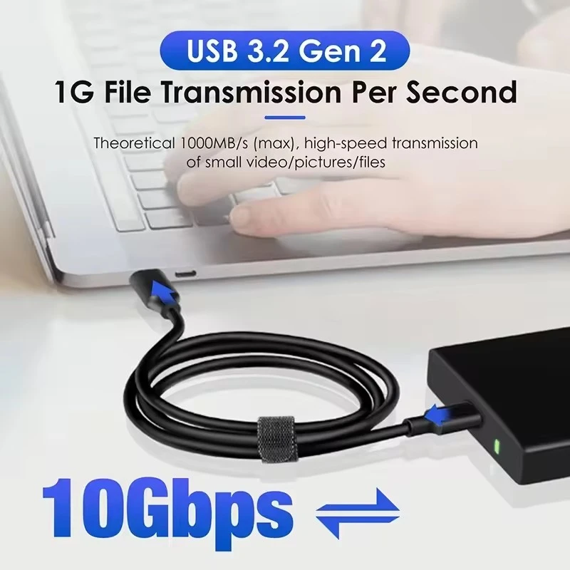 USB Type C Cable USB 3.0 to USB C Fast Charging Wire Data Transfer SSD Hard Disk Cable USB 3.2 10Gbps 60W for Xiaomi Samsung S21
