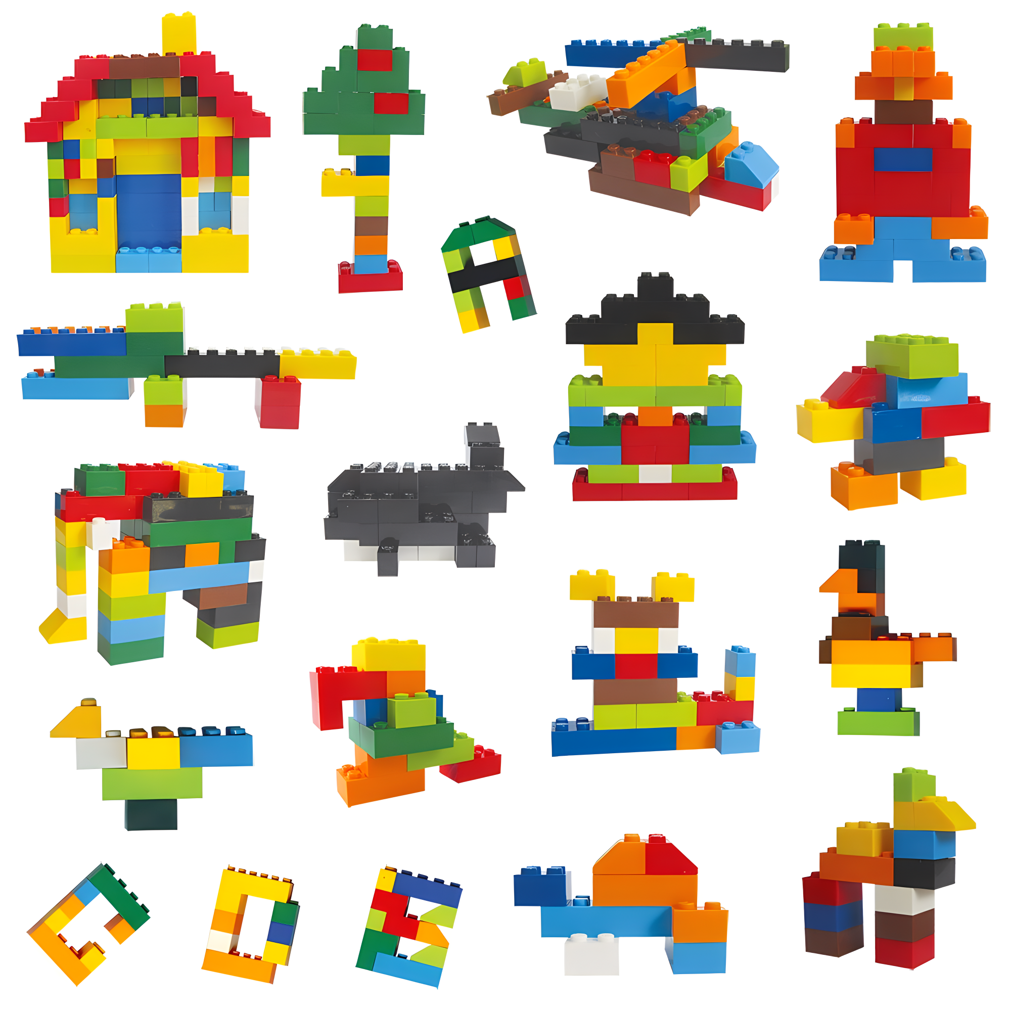 1000 diy blocos de construção criativos conjunto em massa urbano clássico blocos de construção montado presente aniversário brinquedos educativos das crianças
