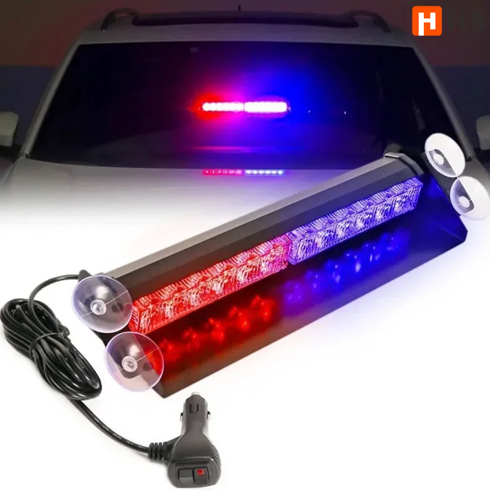 8LED luces de policía para coche luz estroboscópica 12V lámpara de señal de emergencia luz Auto camión intermitente parabrisas Flash luz de advertencia instrumento