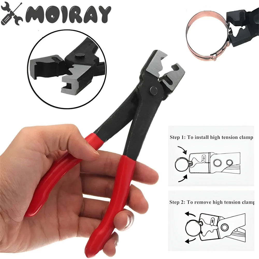 Tubo de aceite y agua profesional para coche, Clip de manguera tipo Clicr-R de Metal, abrazadera de Collar Plie, herramienta giratoria de arranque CV, manguera de banda plana
