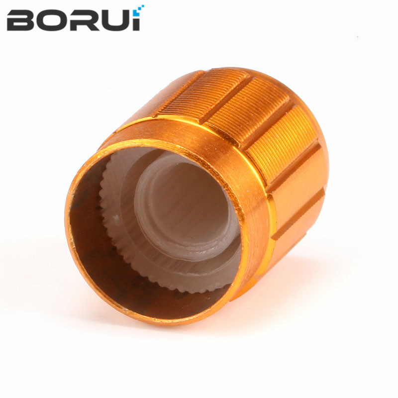 10PCS aluminium legierung 15*17mm potentiometer 15*17 knob rotation schalter volume control knob schwarz silbrig