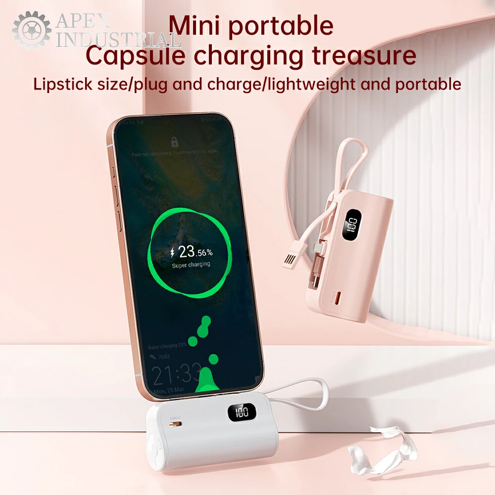 Мини 1x21700 Power Bank, чехол для зарядного устройства, капсульный мобильный аккумулятор, чехол «сделай сам», USB Type-C ярких цветов для сотового IPhone