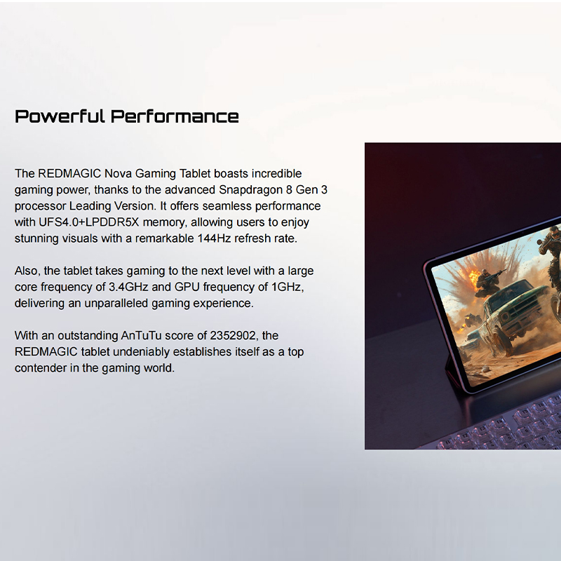 New Global version Redmagic Nova Gaming Tablet 10.9" Snapdragon 8 Gen 3 Leading Version 10100mAh 50MP Don't include the Charger