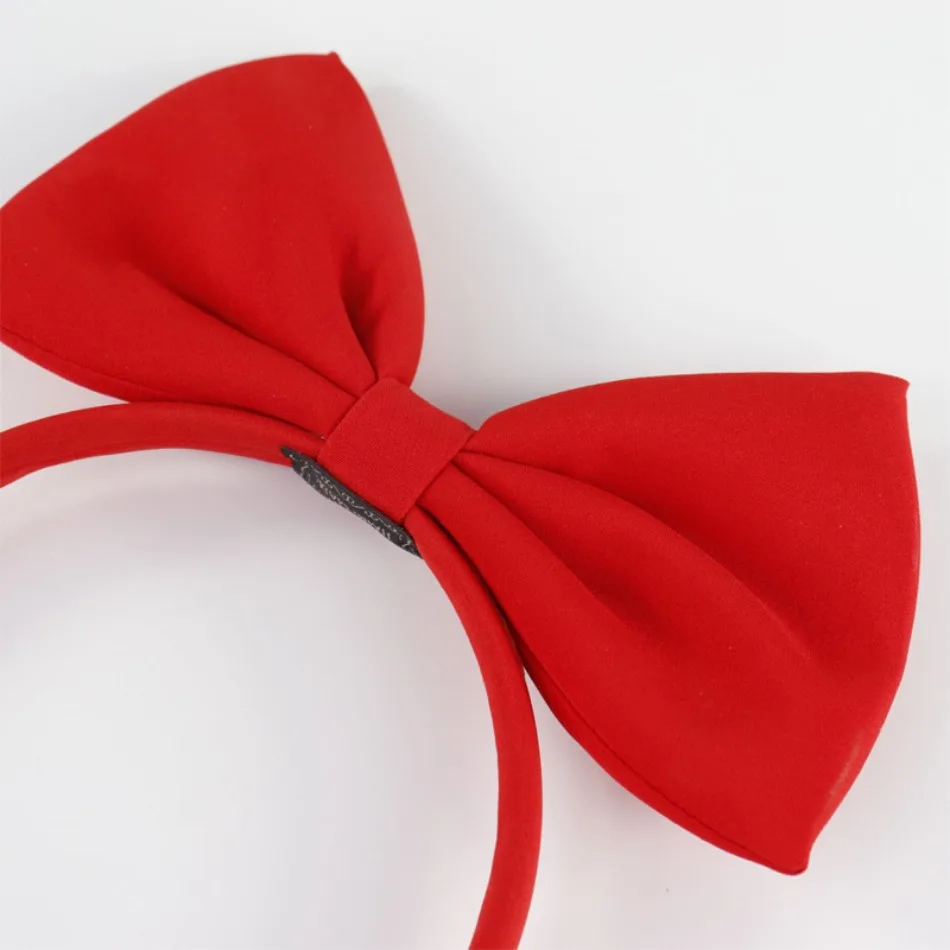 น่ารักสาวสีแดง Big Bow Headband Snow White คอสเพลย์ Props Headwear สําหรับเด็กหัว Hoop เจ้าหญิงแถบคาดศีรษะผมอุปกรณ์เสริม