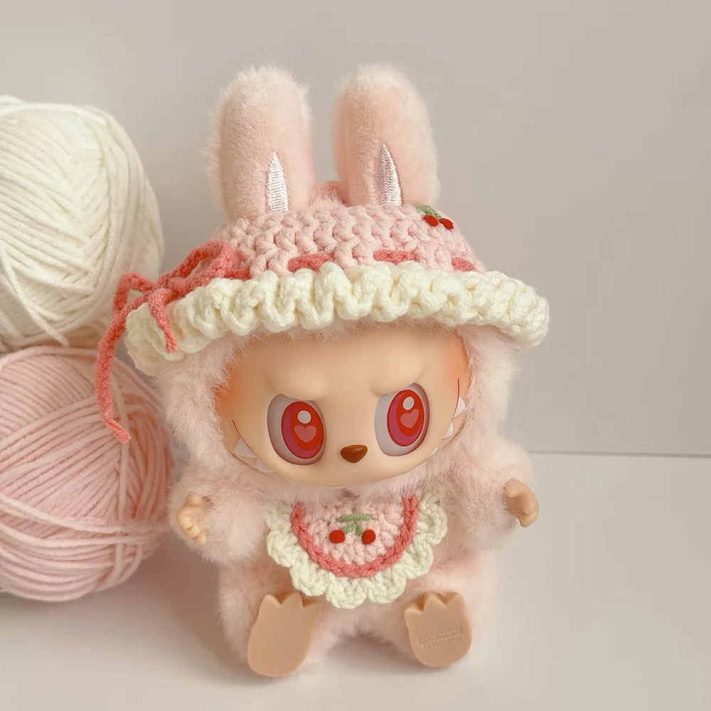 Labubu Macaron Puppenkleidungszubehör 15 cm-17 cm Trägershorts Rock Hosen V1 V2 Sitz Haben Sie eine Macaron-Puppenkleidung