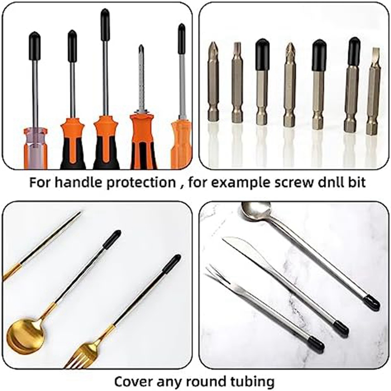 Newest 160Pcs Assorted Size Rubber End Caps, Flexible Screw Thread Protector Caps Round Vinyl Bolt Screw Cover Caps in 9 Size