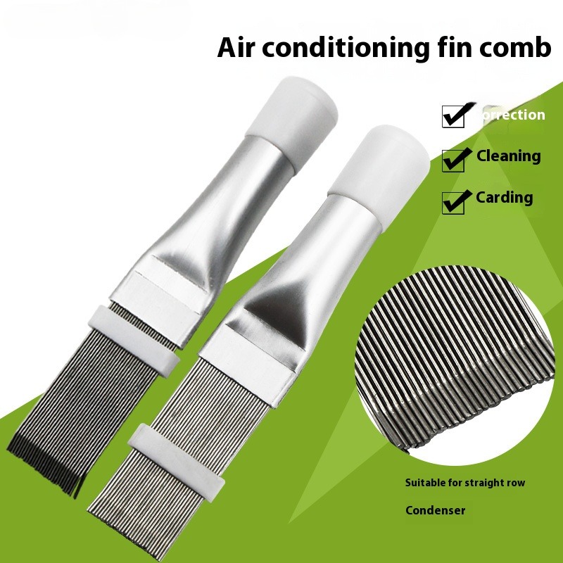 Roestvrijstalen Condensor Radiator Fin Borstelreiniger Airconditioner Fin Reinigingskam Reparatie Tool Coil Kam Huishoudelijke Reiniging