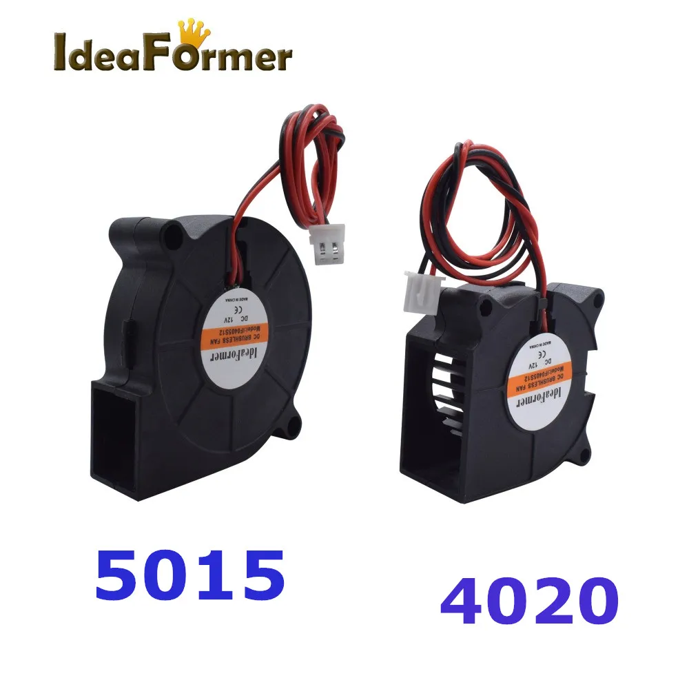 1 Chiếc 4020/5015 Máy Thổi Turbo Quạt Làm Mát Không Chổi Than DC 12V & 24V 3D Máy In Với 2Pin Dupont Dây đế Tản Nhiệt 30Cm Dây J-Đầu