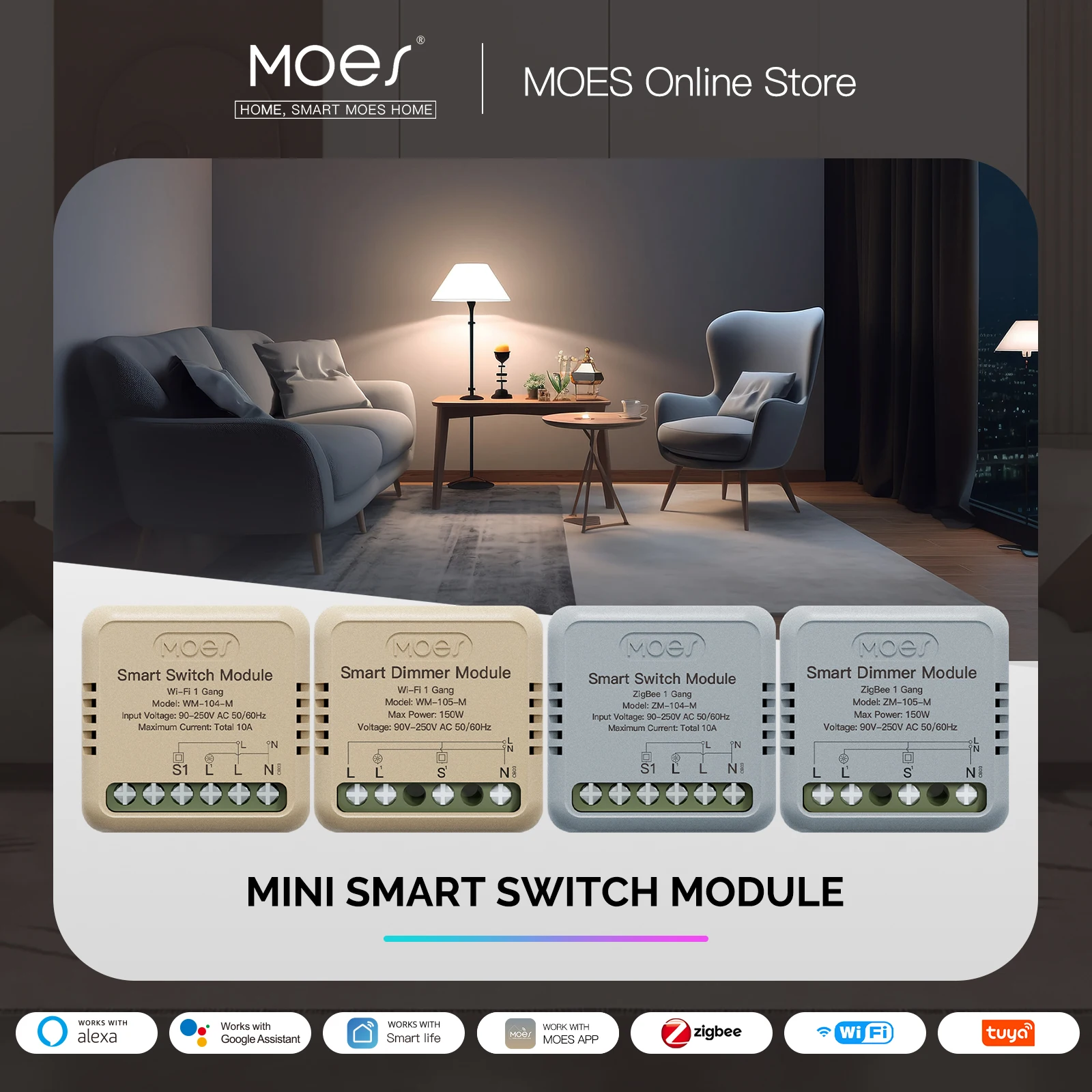 Серия MOES Star Ring, Мини-умный Переключатель, Wi-Fi/Zigbee, Модуль «сделай Сам», Пульт Дистанционного Управления